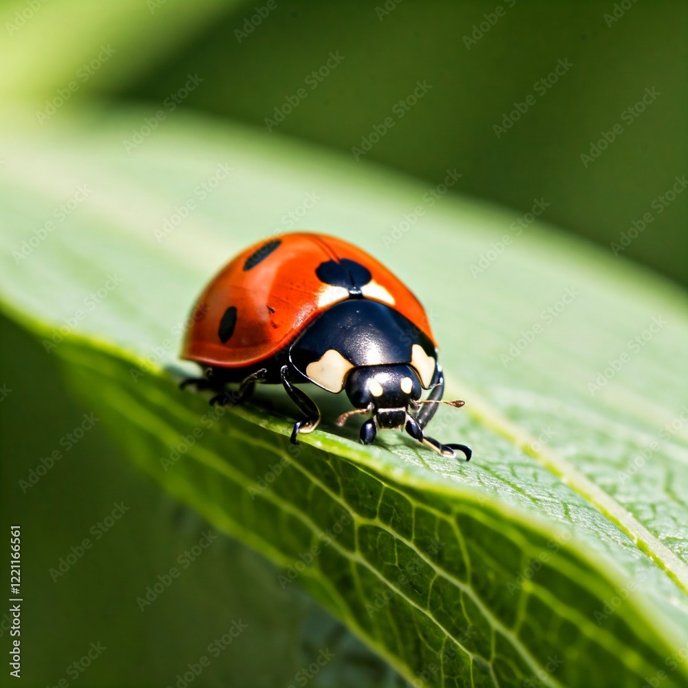 Fototapeta premium ladybug on leaf