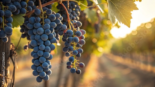 Golden Hour Grapes Close-up...