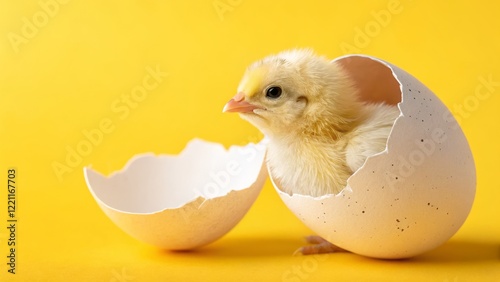 Newborn Chickling in Broken...