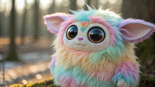 Rainbow Furry Creature in F...