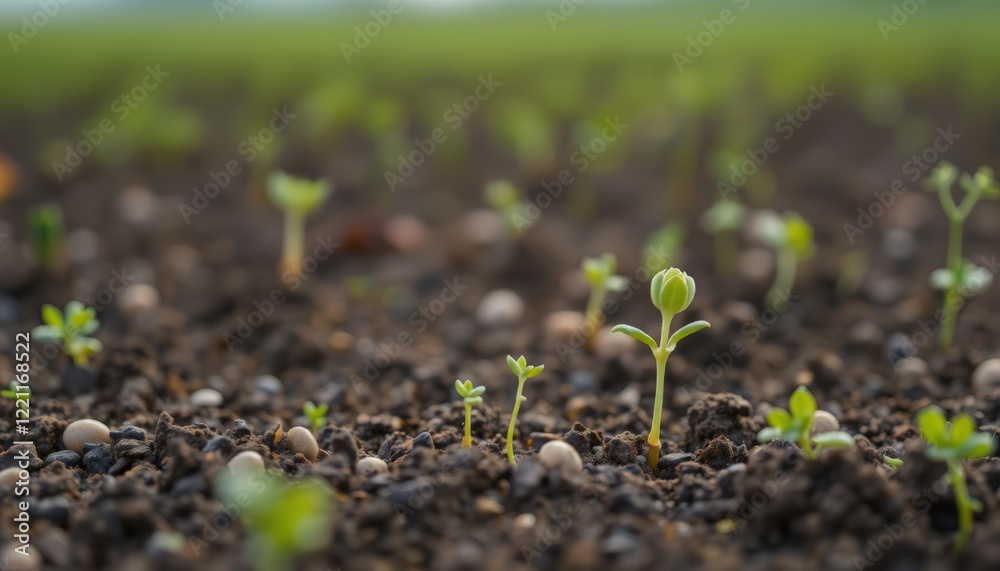 A vibrant field of young sprouts illuminated by warm sunlight, symbolizing growth, agriculture, and hope. A vibrant field of young sprouts illuminated by warm sunlight, symbolizing growth, agriculture, and hope.