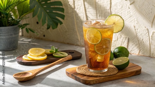Sunlit Iced Tea with Lemon ...