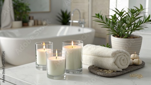 Three Lit Candles, Rolled T...