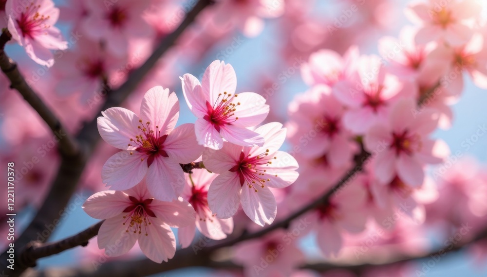 Blooming Cherry Blossoms Spring, petals, pink flowers Blooming Cherry Blossoms Spring, petals, pink flowers