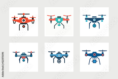 Drone icon vector art illustration.