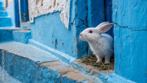 White Rabbit in Blue Alleyw...