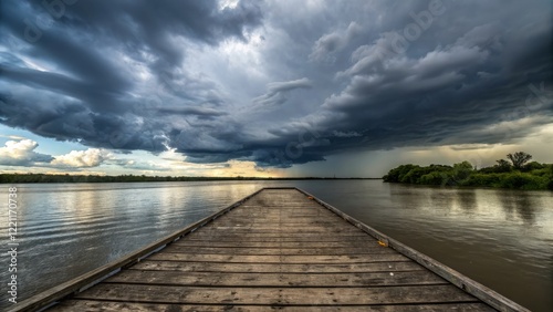 Wooden Dock Leading to Stor...