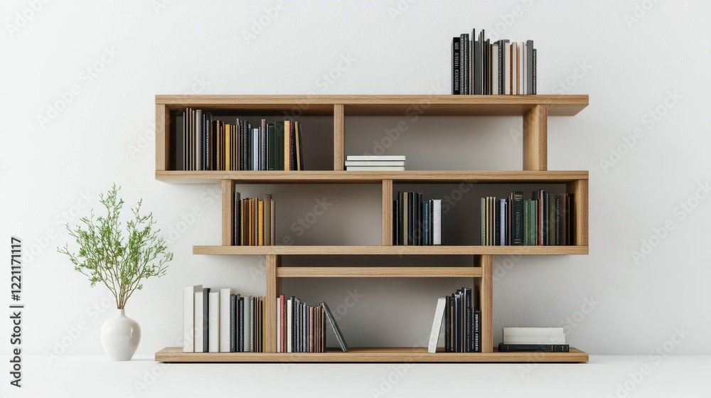Modern Wooden Bookshelf with Minimalist Design Modern Wooden Bookshelf with Minimalist Design