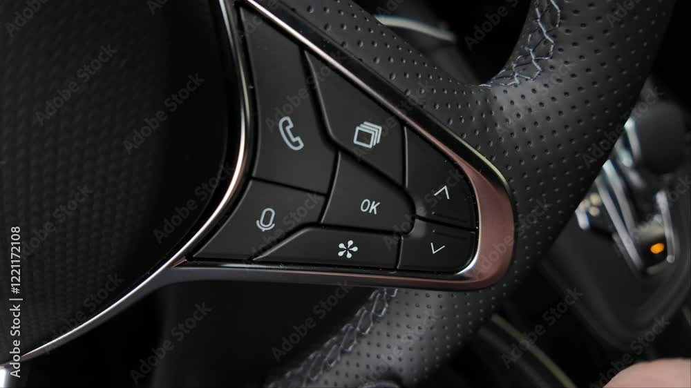 Bouton ok volant voiture