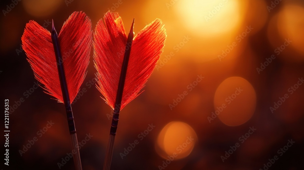Fototapeta premium Red Arrows at Sunset