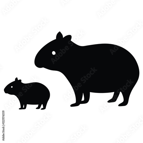 Vector Illustration of a Capybara