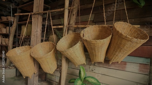 Container made from bamboo