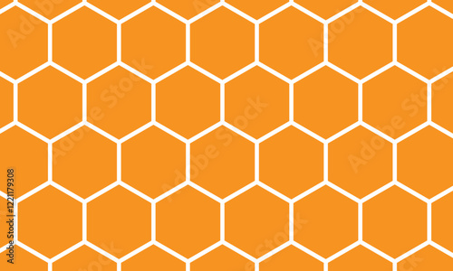abstract orange honeycomb pattern design suitable for background.