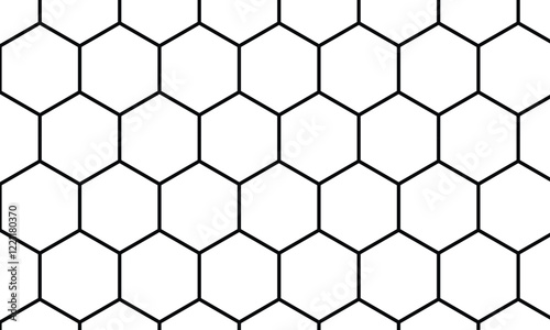 abstract black outline honeycomb pattern suitable for background.