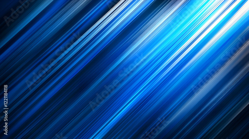 Abstract blue diagonal lines, dynamic motion, technology background