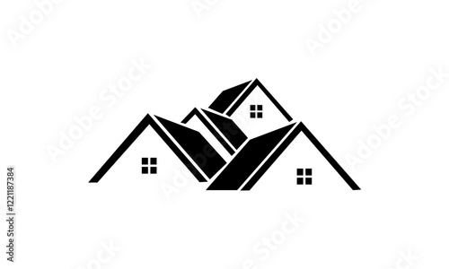 real estate house logo vector