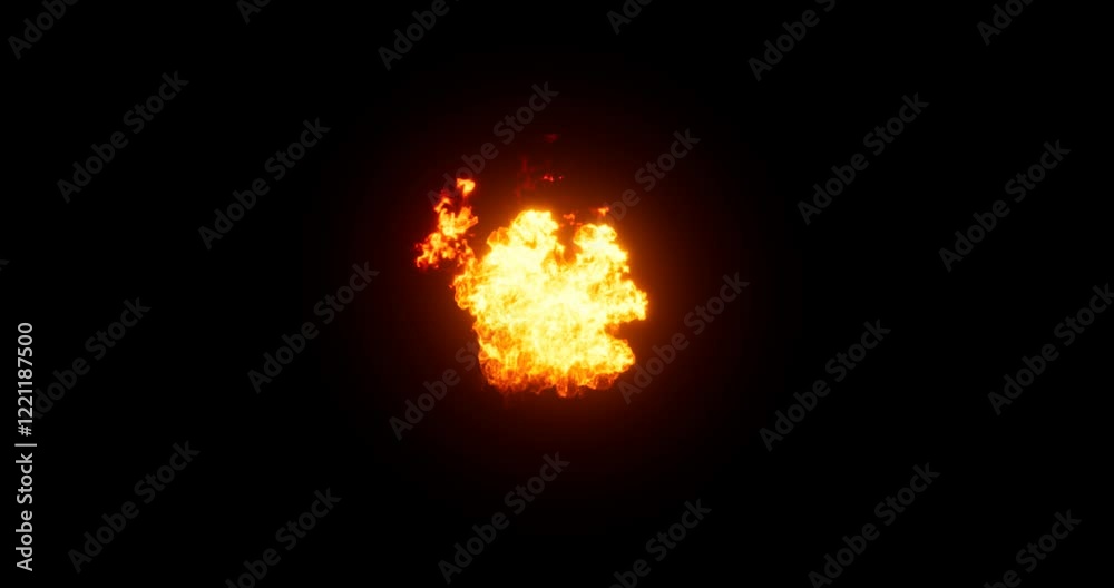simulation fire on black background simulation fire on black background