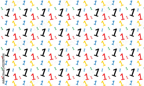 abstract coloring number 1 pattern suitable for background.