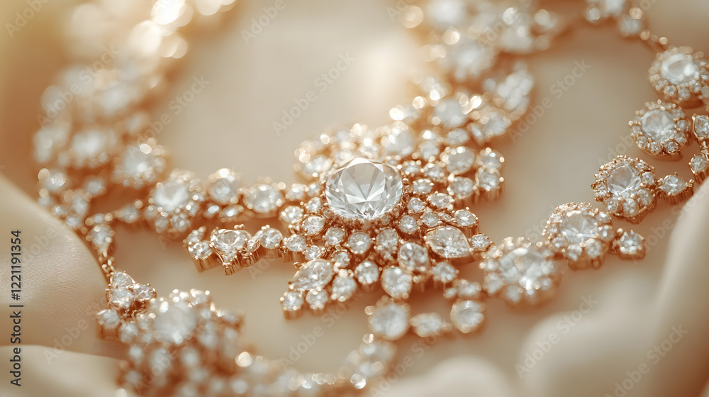 Create a stunning 8k close-up image of exquisite diamond necklace showcasing intricate details brilliant sparkle luxury jewelry elegant design high-resolution photography and beauty. Create a stunning 8k close-up image of exquisite diamond necklace showcasing intricate details brilliant sparkle luxury jewelry elegant design high-resolution photography and beauty.
