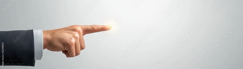 Businessman in suit pointing and explaining in a professional setting Businessman in suit pointing and explaining in a professional setting