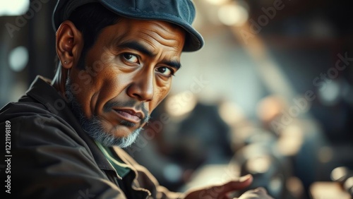 Wallpaper Mural Intense Gaze of a Working Man Torontodigital.ca