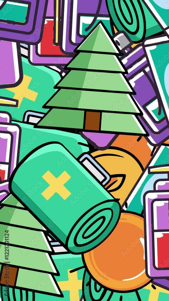 Animated Stickers. Abstract Animated Background Animated Stickers. Abstract Animated Background