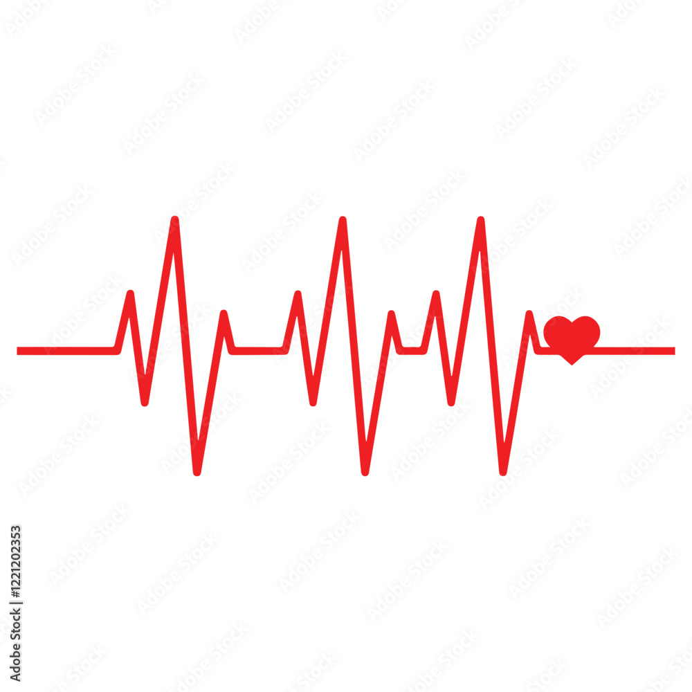 heartbeat line icon collection with a heart symbol, cardiology, medical pulse heartbeat line icon collection with a heart symbol, cardiology, medical pulse