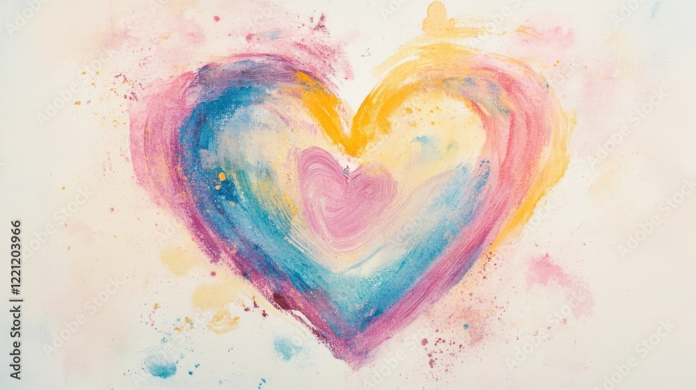Blending Soft Hues Watercolor Heart Art Studio Digital Artwork Creative Space Close-up Emotions Blending Soft Hues Watercolor Heart Art Studio Digital Artwork Creative Space Close-up Emotions