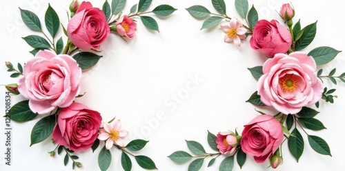 Floral wreath made of roses, peonies, and eucalyptus , wedding decor, decoration