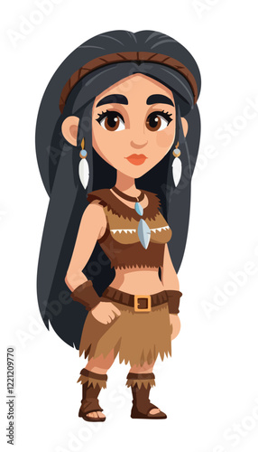 Cro-Magnon Woman Illustration Depicting Early Human Lifestyle