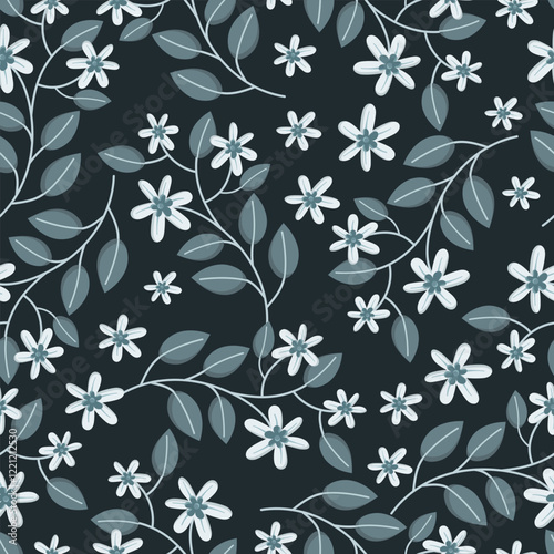Elegant floral texture background on seamless pattern, vector illustrtion