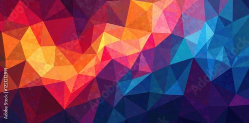 Delaunay Voronoi Color Diagram Background, abstract art, Voronoi diagram photo