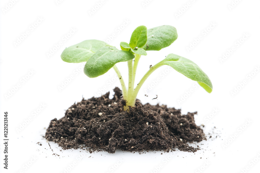 Tiny Green Sprout Emerging from Soil Tiny Green Sprout Emerging from Soil