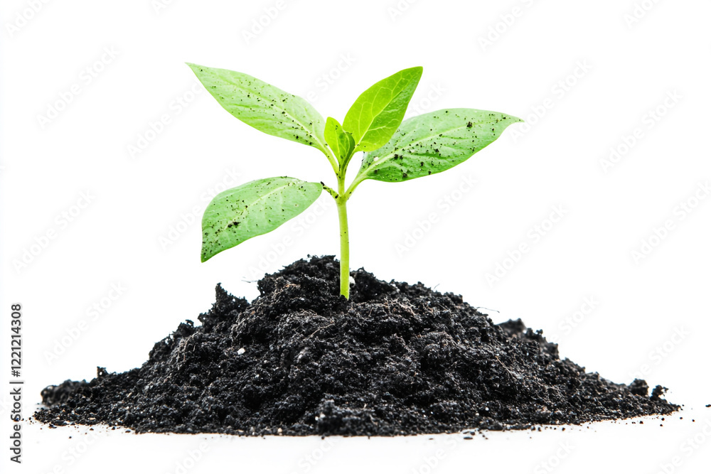 Fresh Sprout Emerging from Rich Soil Fresh Sprout Emerging from Rich Soil