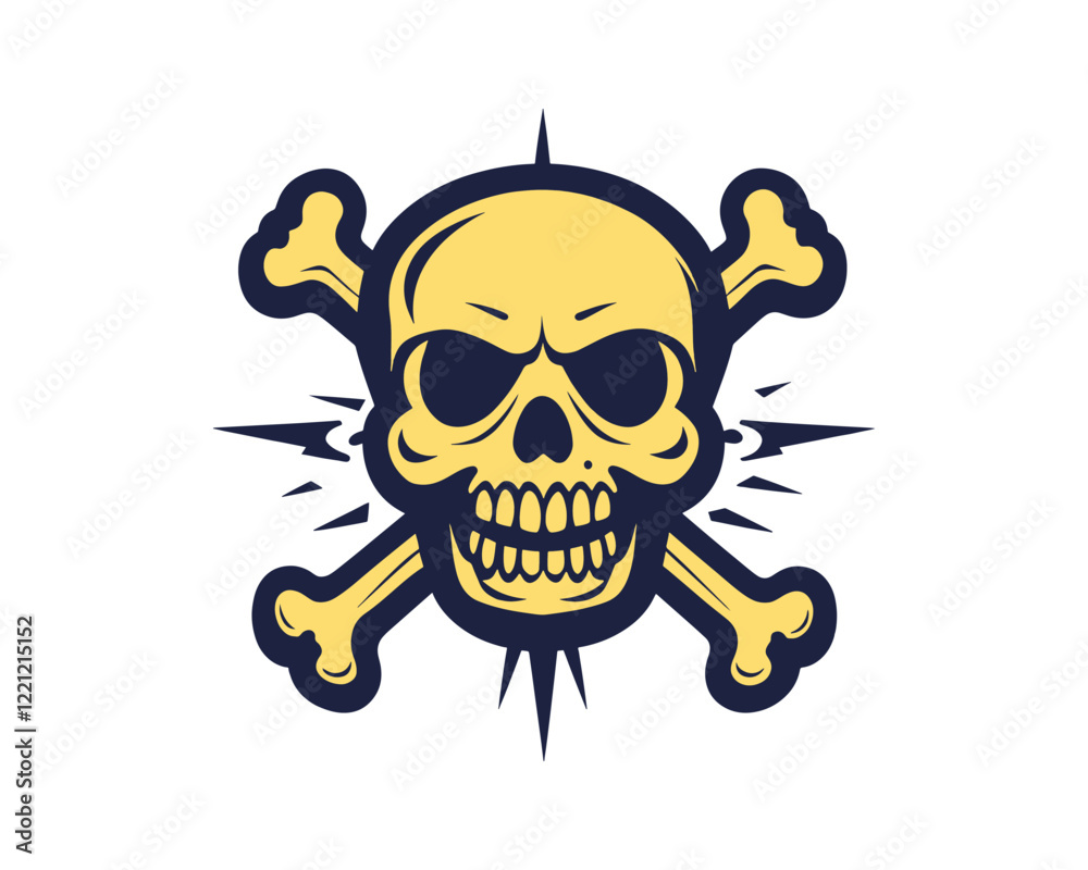Vector skull with black outline halloween, tattoo and stickers. Skull mascot logo, skull silhouette isolated on a white background Vector skull with black outline halloween, tattoo and stickers. Skull mascot logo, skull silhouette isolated on a white background