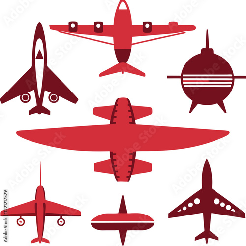 Airbus silhouette, Airplane,  Airplane silhouette vector collection. black airplane icon set,