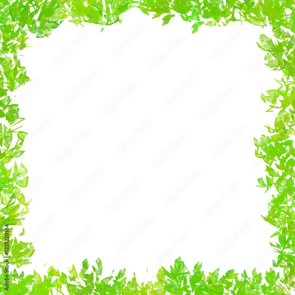 green leaves frame green leaves frame