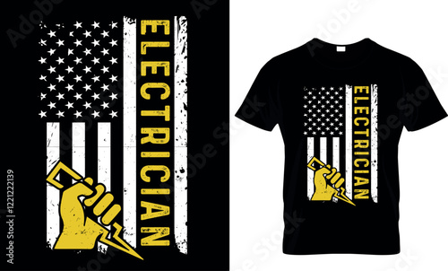 electrician t shirt design, electrician, electricity, engineering, power, typography, lineman 