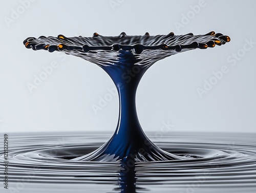 A highly detailed shot of a single droplet of water, showcasing its natural roundness and reflections on a white background