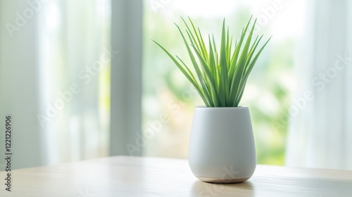 A touch of green, potted plant elevates the ambiance of table setting photo