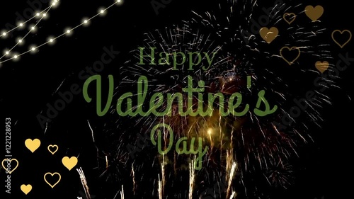 Valentines Day Greetings video.  Valentines Day background with glowing lights videos. Valentines day celebration. photo
