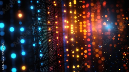 Wallpaper Mural An abstract digital artwork featuring vertical bars of varying widths and colors, Torontodigital.ca