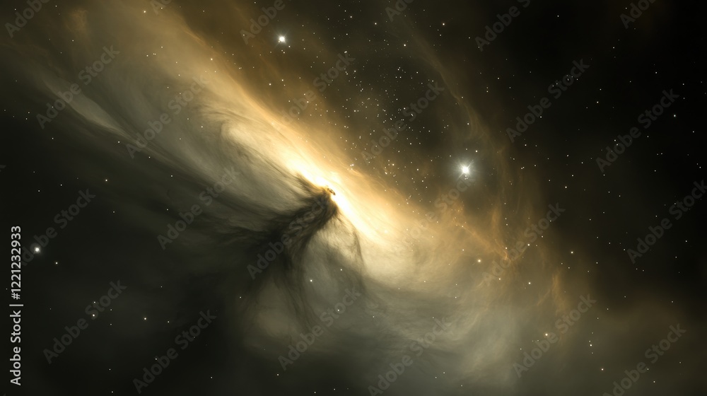 Fototapeta premium Serene Galaxy Background with Soft Nebula and Stars