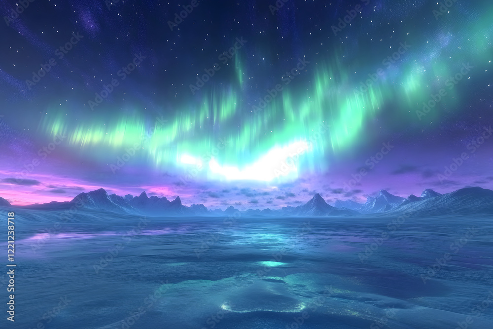 Naklejka premium night sky and sea