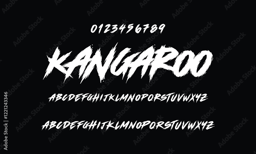 Set of Numbers 1, 2, 3, 4, 5, 6, 7, 8, 9, 0. Brush stroke, marker textured numbers. Stylish hand draw brush painted numbers set. Bold brush drawn grunge. Dirty texture vector. Rough brush strokes.