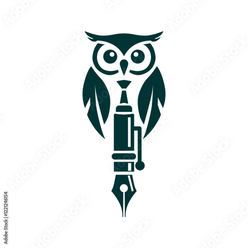 Owl Quill Pen Logo