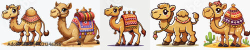 very cute and adorable camel vector