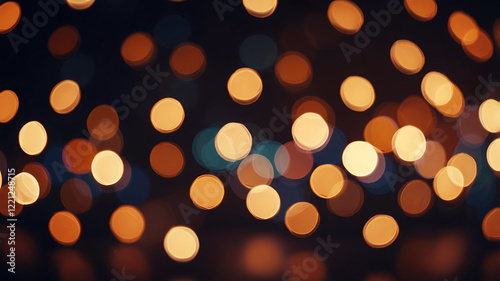 Warm Bokeh Lights at Night Creates a Festive Mood