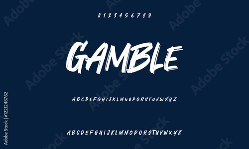 Set of Numbers 1, 2, 3, 4, 5, 6, 7, 8, 9, 0. Brush stroke, marker textured numbers. Stylish hand draw brush painted numbers set. Bold brush drawn grunge. Dirty texture vector. Rough brush strokes.