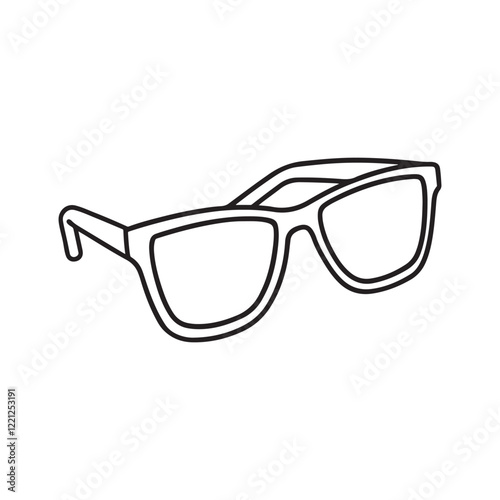 Girl and Groovy: Bold and Easy Coloring Page, Line art, Balck and white Image, Drawing, sunglasses Coloring page